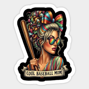 The Warrior Woman Cool Baseball Mom Sticker